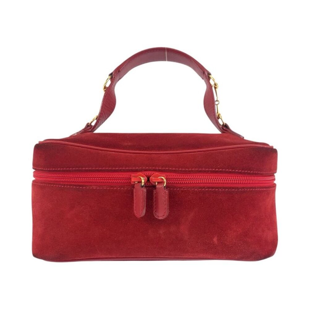 Gucci Suede Horsebit Vanity Handbag